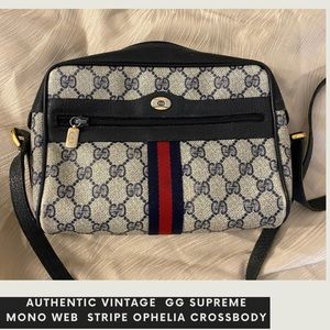 Vintage Gucci GG Supreme Mono Web Stripe Ophidia Crossbody